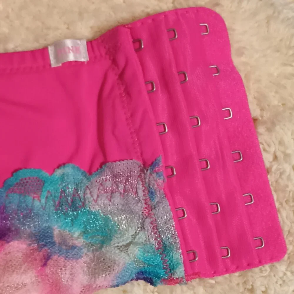 VGUC ~Victoria's Secret PINK Lined Underwire Strapless Bra with Lace (Size: 36C) - Picture 7 of 8